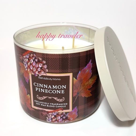 CINNAMON PINECONE 3-Wick Candle - Picture 2 of 3